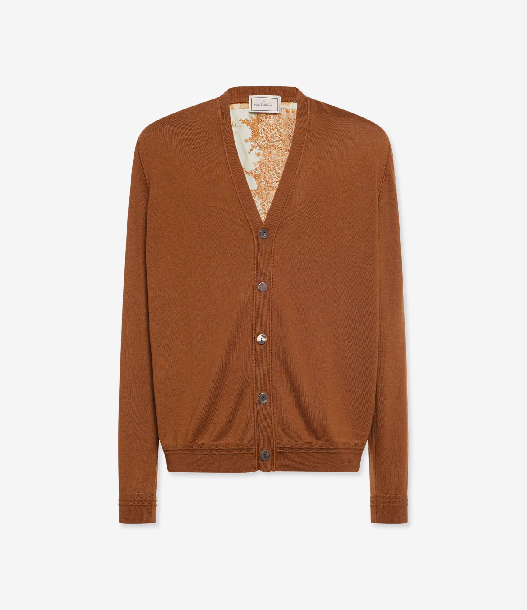 TRICOT Cardigan Wool in LITOGRAFIA CARAMELLO | Pierre-Louis Mascia®