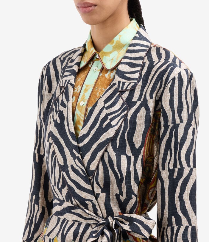 Pierre Louis Mascia ALOE Jacket Silk TRIBALE CHIAROSCURO ALOESGC12183SE518172101