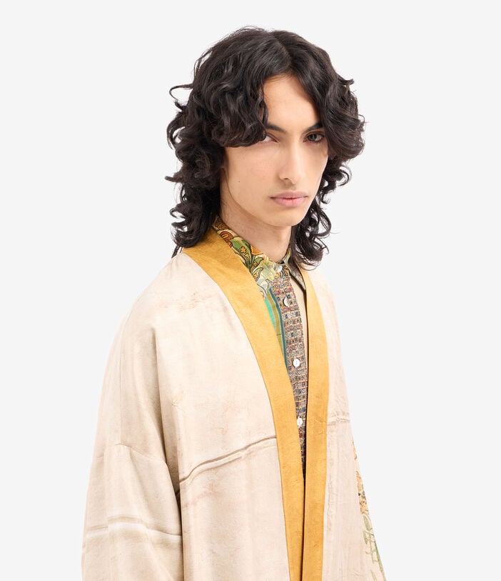 Pierre Louis Mascia ALOE Kimono Silk LINO DORATO ALOEKM12528SE518049101