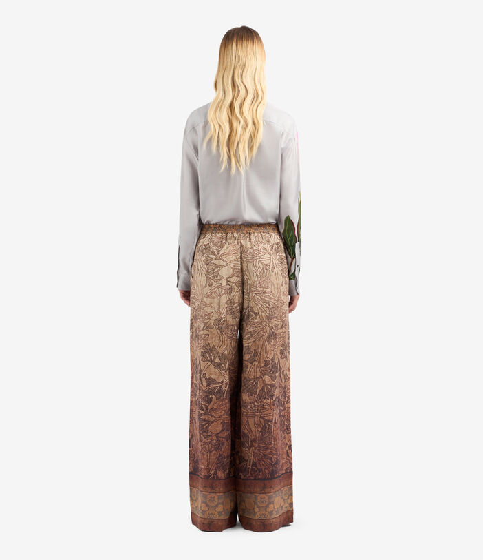 Pierre Louis Mascia K20164 Palazzo Trousers Cashmere Silk Multicolor K20164SWPT101766WS513374101