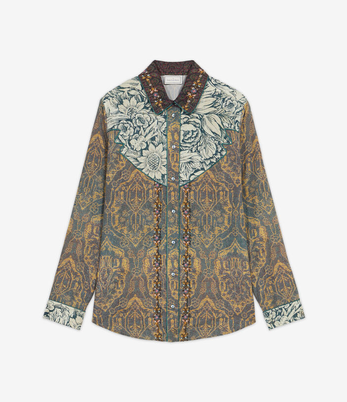 Pierre Louis Mascia TESLABIO Longsleeve Shirt Cotton Multicolor TESLABIOSCML12317CO513219101