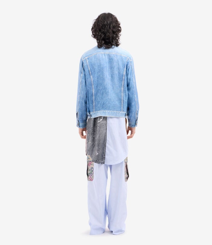 Pierre Louis Mascia ALOQHI Jacket Silk Faux-Denim DENIM ALOQHIGB12817SE517705101