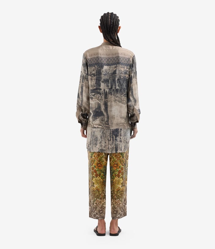 Pierre Louis Mascia ALOE Longsleeve Shirt Silk BOSCO FUMÉ ALOESCML11185SE517869101