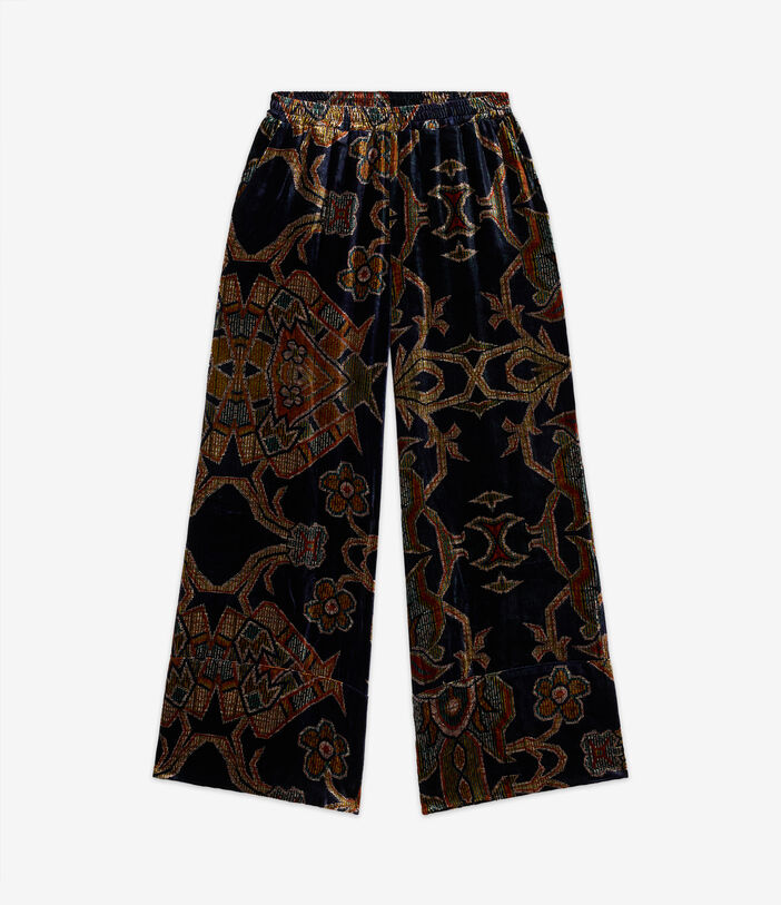 Pierre Louis Mascia KANADA Palazzo Trousers Viscose Silk Multicolor KANADAPT11665VI140972101