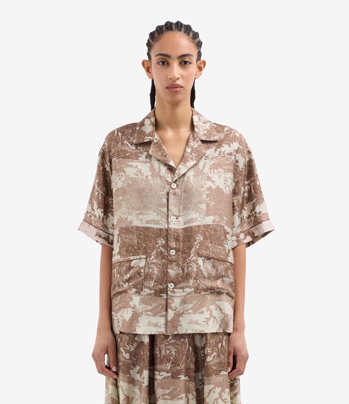 Pierre Louis Mascia ALOE Shortsleeve Shirt Silk TERRA CIPRIATA ALOESCMC11927SE518137104