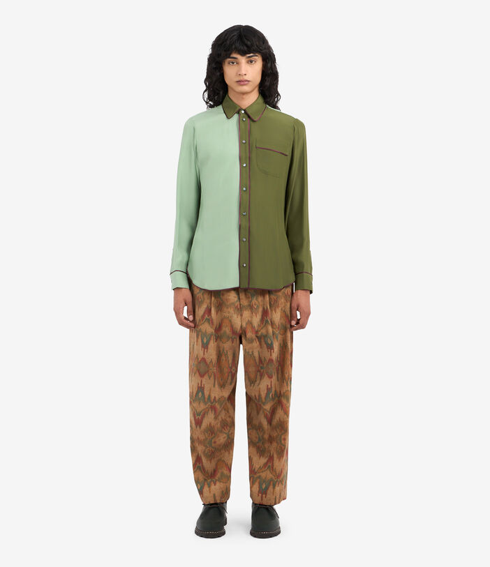 Pierre Louis Mascia ADANAR Longsleeve Shirt Silk SALVIA ADANARUCML10642SEVERDESALVIA