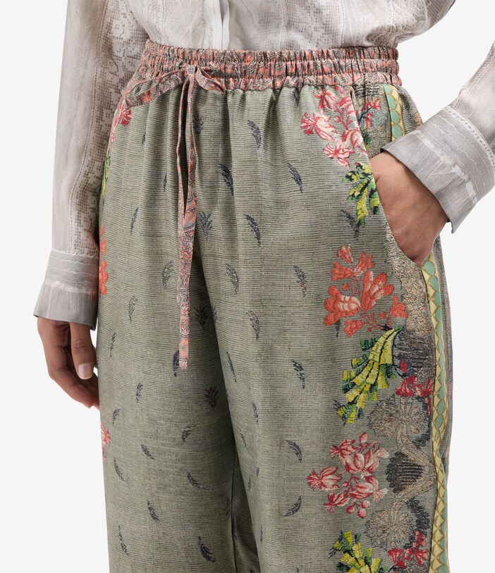 Pierre Louis Mascia ALOE Trousers Silk ULIVO ALOESPT10959SE517912101