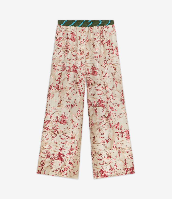 Pierre Louis Mascia CIALDA Palazzo Trousers Silk Multicolor CIALDASPT10766SE511963101