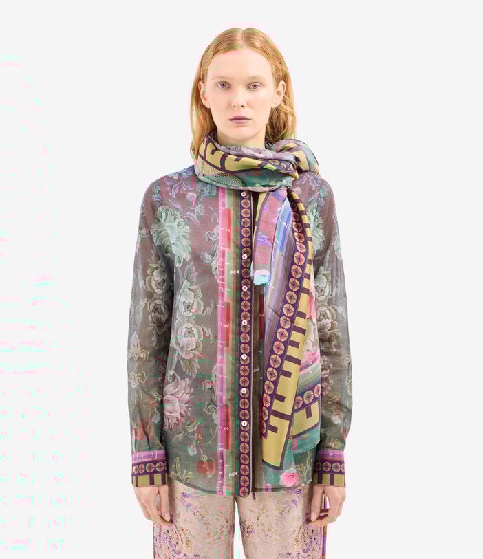 Pierre Louis Mascia MOLARE Scarf Silk 135x135 PEONIA MOLARESW135X135MSE517557101