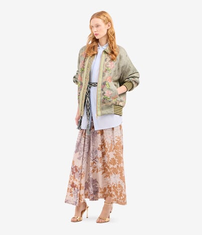 Pierre Louis Mascia TETRIS A-Line Skirt Silk LOTO BIANCO TETRISSVGO12799SE518191101