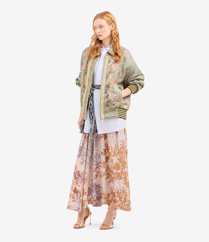 Pierre Louis Mascia TETRIS A-Line Skirt Silk LOTO BIANCO TETRISSVGO12799SE518191101