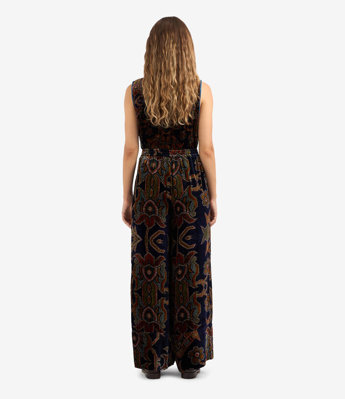 Pierre Louis Mascia KANADA Palazzo Trousers Viscose Silk Multicolor KANADAPT11665VI140972101