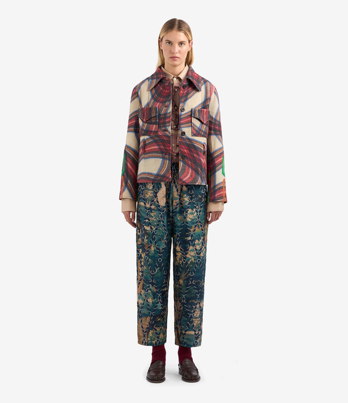 Pierre Louis Mascia ALOE Trousers Silk Multicolor ALOESPT10959SE513573101