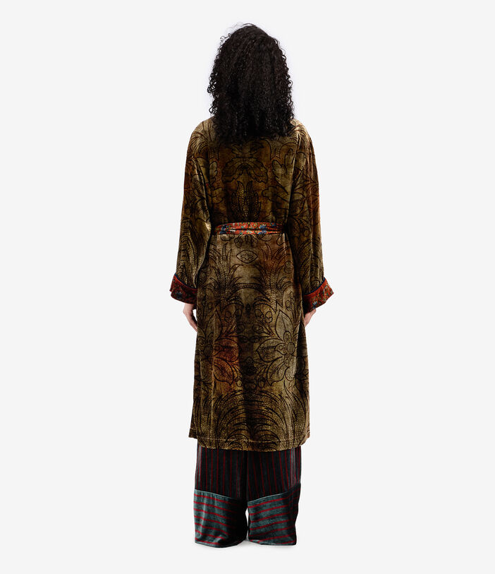 Pierre Louis Mascia KANPUR Dressing Gown Viscose Silk OLIVE KANPUR2SVT11668L124VI513135101