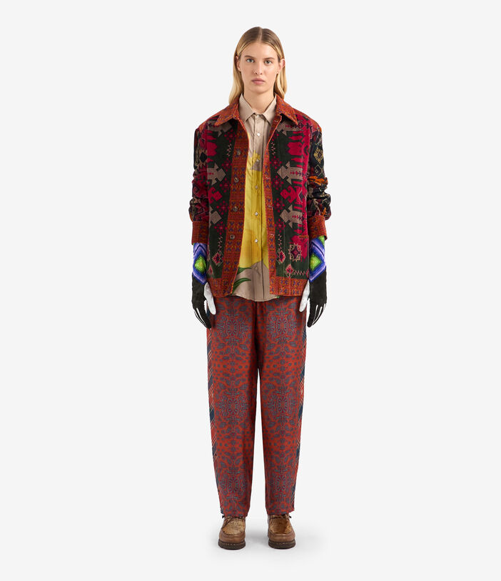 Pierre Louis Mascia ALOE Trousers Silk Multicolor ALOESPT10959SE513271101