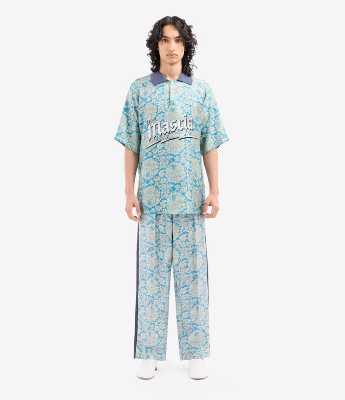 Pierre Louis Mascia ALOE Polo Shirt Silk AZZURRO ALOESPO12563SE518275101