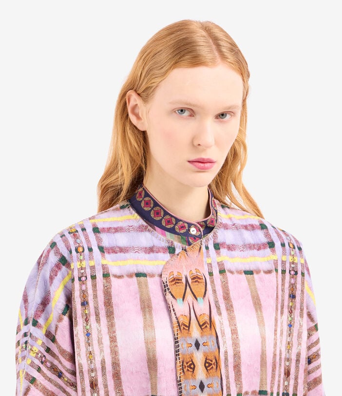 Pierre Louis Mascia RICORDO Kimono Cotton GEOMETRIE DI LAVANDA RICORDO2SKM12254CO518166101