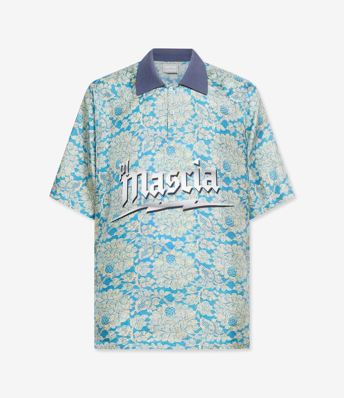 Pierre Louis Mascia ALOE Polo Shirt Silk AZZURRO ALOESPO12563SE518275101