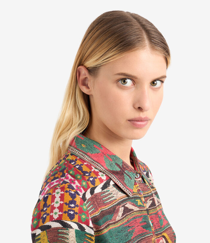 Pierre Louis Mascia ALOE Shirt Dress Silk Multicolor ALOESAB12179SE513339101
