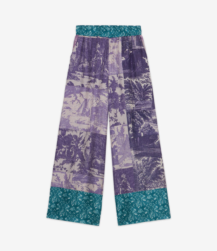 Pierre Louis Mascia ALOE Palazzo Trousers Silk LAVENDER ALOESPT12450SE515018101