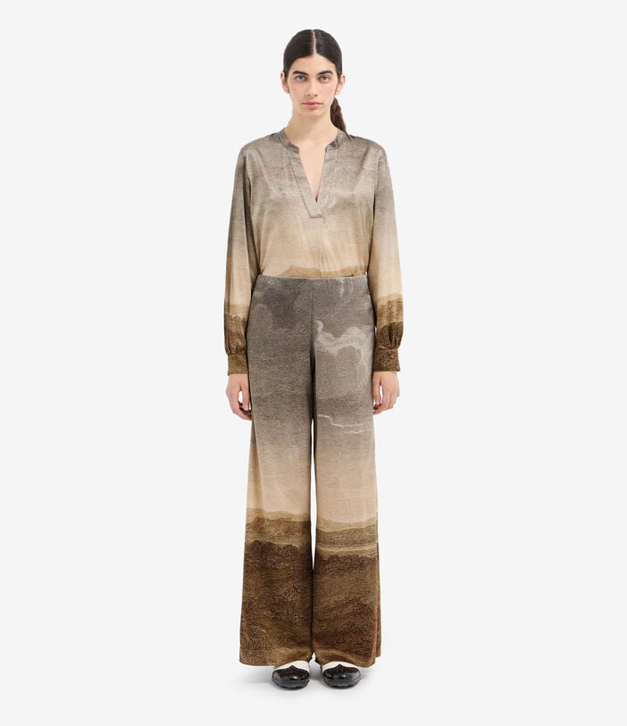 Pierre Louis Mascia ADASTRGUM Palazzo Trousers Silk Pierre Louis Mascia ADASTRGUM Palazzo Trousers Silk Multicolor ADASTRGUMSPT12409SE516337101