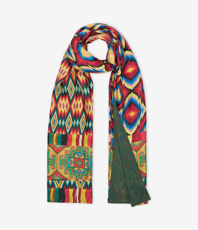 Pierre Louis Mascia ALOEWON Scarf Silk Cashmere 65x190 INTARSIO DI CORTECCIA ALOEWON065X190DSE518914101