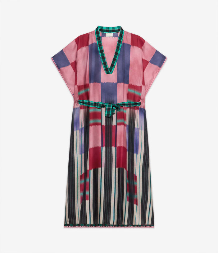 Pierre Louis Mascia ALOE Kaftan Coat Silk MULTICOLOR ALOESKL12428SE515005101
