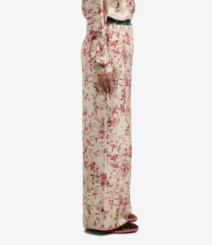 Pierre Louis Mascia CIALDA Palazzo Trousers Silk Multicolor CIALDASPT10766SE511963101