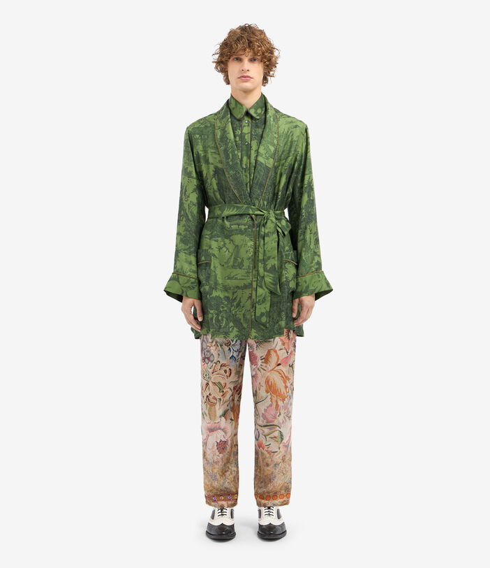 Pierre Louis Mascia ALOEGUM Dressing Gown Silk Multicolor ALOEGUMSVT10010L92SE516072106
