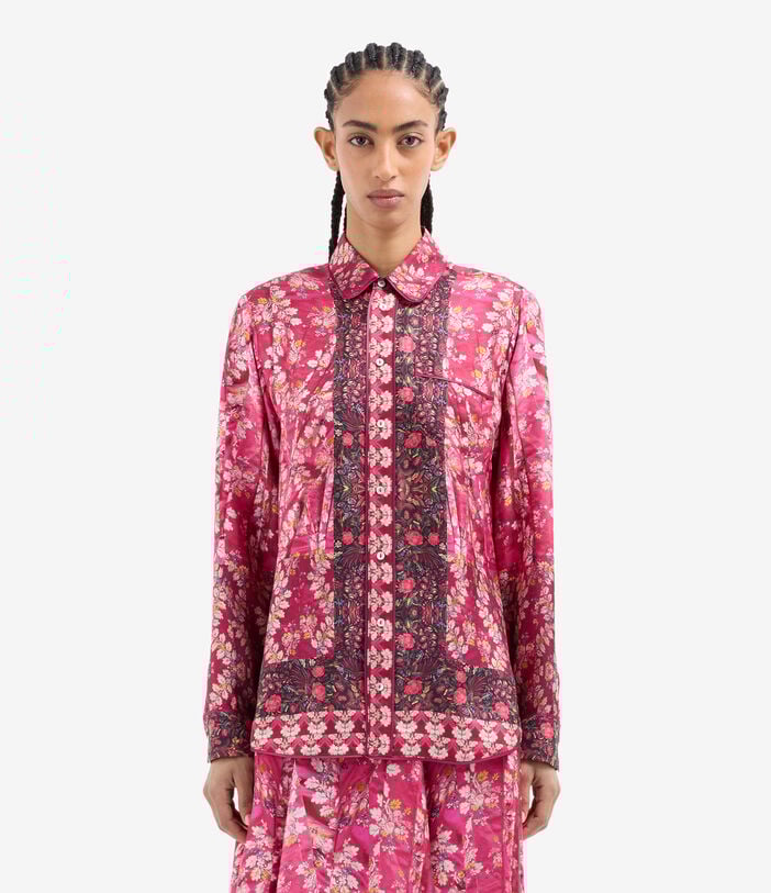 Pierre Louis Mascia ALOE Longsleeve Shirt Silk ROSA DAMASCO ALOESCML10642SE517872101