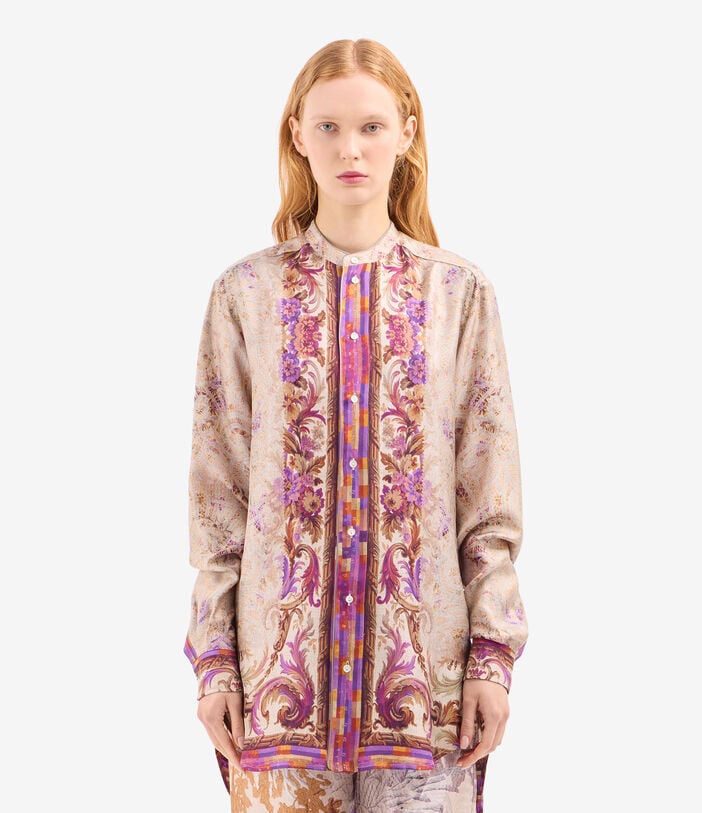 Pierre Louis Mascia ALOE Longsleeve Shirt Silk MALVA ALOESCML11185SE517868101