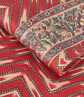 Pierre Louis Mascia CERBIATTOOTT Floral Table Runner Cotton 50x150 CHEVRON RED CERBIATTOOTTB050X150PACCO513164101