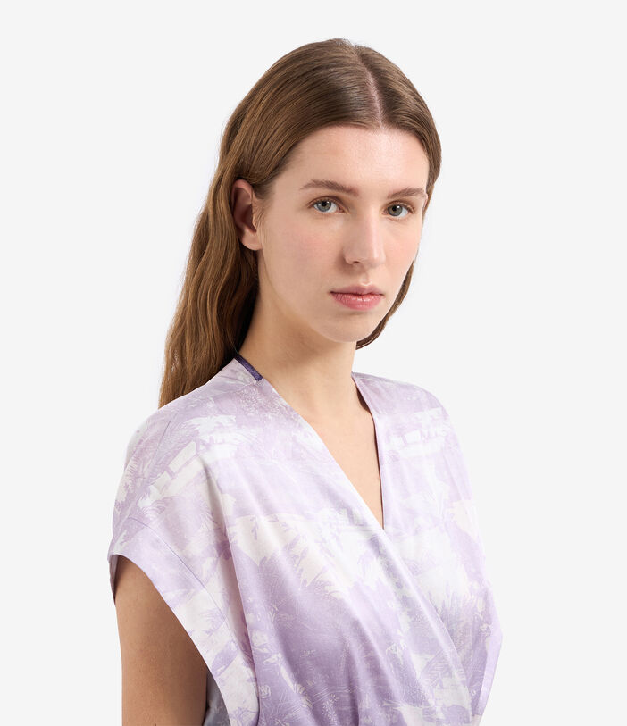 Pierre Louis Mascia ADANASTR Wrap Dress Silk LAVENDER ADANASTRSAB12153SE515000101