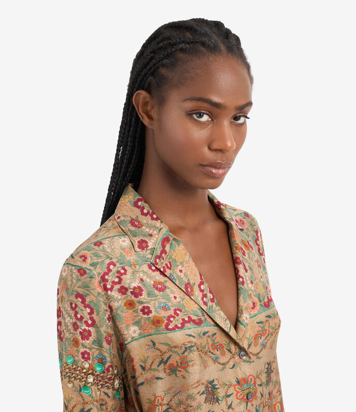 Pierre Louis Mascia ALOE Shirt Dress Silk Multicolor ALOESAB11899SE513341101