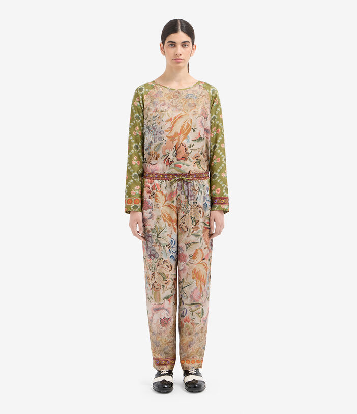 Pierre Louis Mascia ALOE Trousers Silk Multicolor ALOESPT10959SE516269101