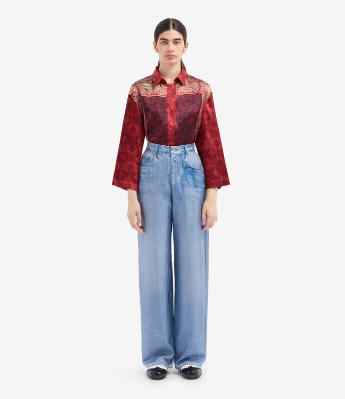 Pierre Louis Mascia ALOE Trousers Silk Pierre Louis Mascia ALOE Trousers Silk DENIM ALOESPT12566SE515240102