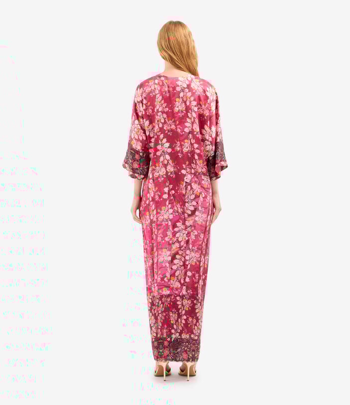 Pierre Louis Mascia MUTKA Kaftan Dress Silk ROSA DAMASCO MUTKASAB12658SE518030101