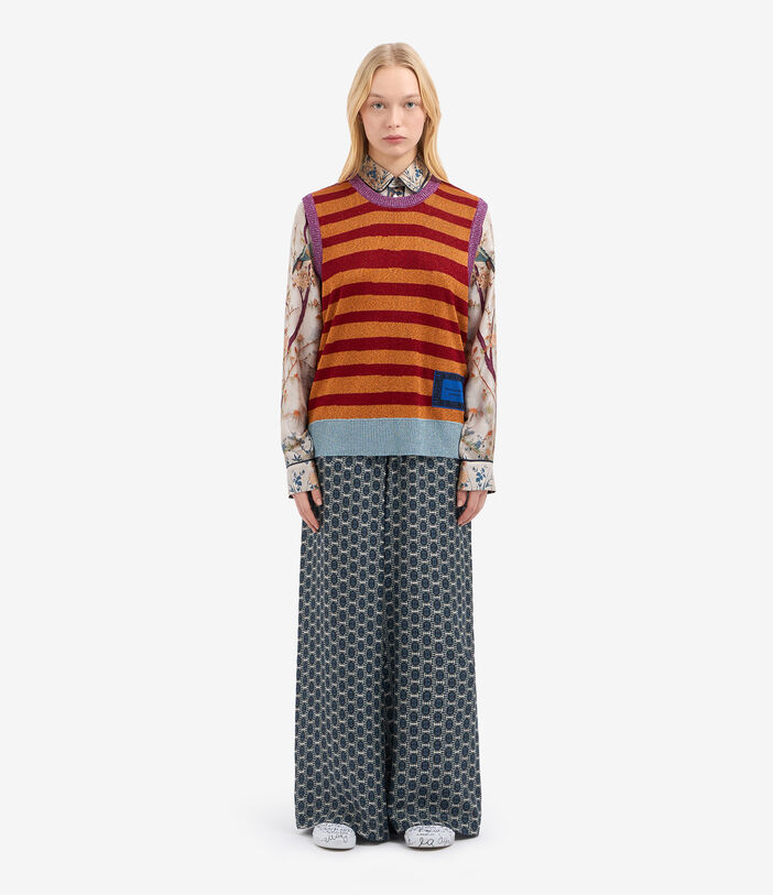 Pierre Louis Mascia TRICOT Gilet Acetate ORANGE - RED TRICOTGLPPP001ACRIGA