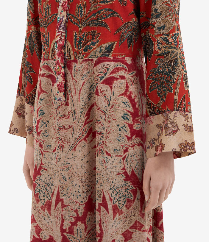 Pierre Louis Mascia TRAPEZIO Shirt Dress Silk SPICE RED TRAPEZIOSAB12434SE515053101