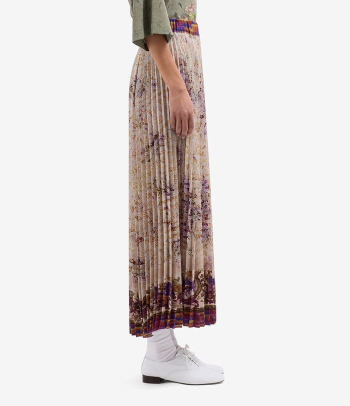 Pierre Louis Mascia CETO Pleated Maxi Skirt Polyester MALVA CETOSGO11564PL518002101
