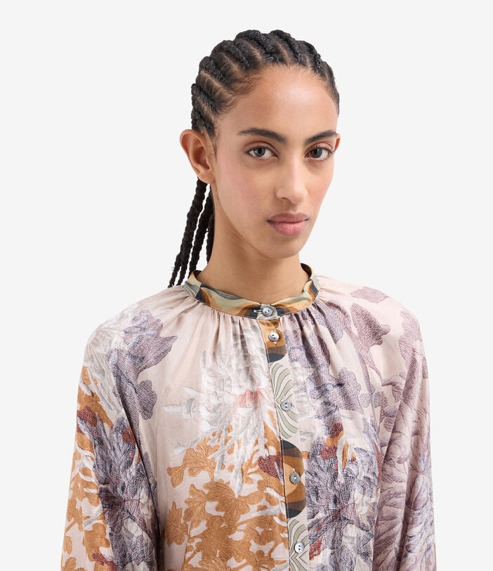 Pierre Louis Mascia ALOE Shirt Dress Silk LOTO BIANCO ALOESAB11524SE518006101