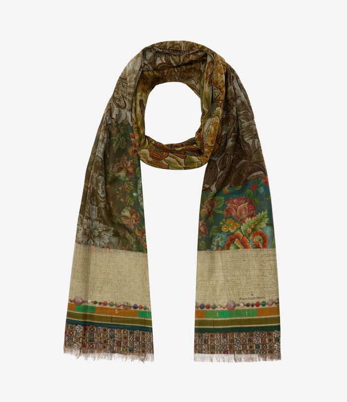 Pierre Louis Mascia HAWNBCI Scarf Cotton Silk 65x190 GIARDINO BOTANICO HAWNBCISW065X190ACO517579101