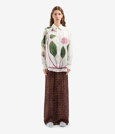 Pierre Louis Mascia ALOE Palazzo Trousers Silk Multicolor ALOESPT11094SE142061101