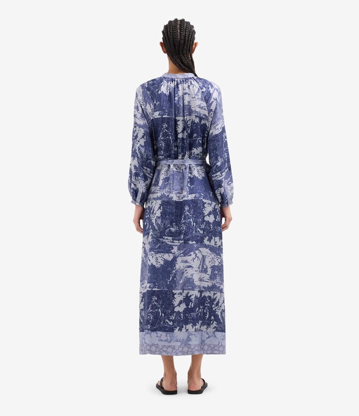 Pierre Louis Mascia ALOE Shirt Dress Silk INDACO ALOESAB11524SE518012102