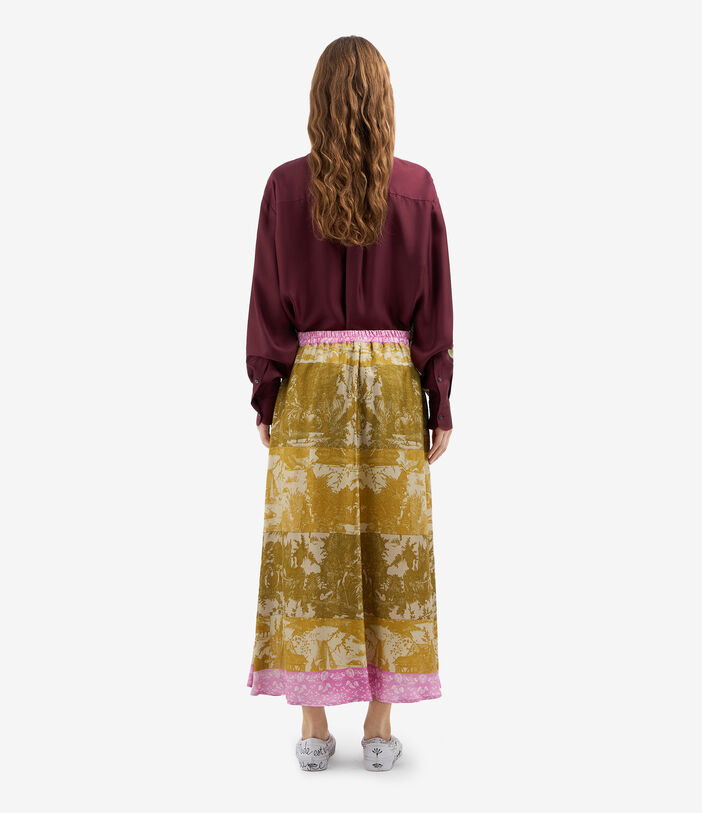 Pierre Louis Mascia ALOE Skirt Silk MUSTARD ALOESGO12353SE514913101