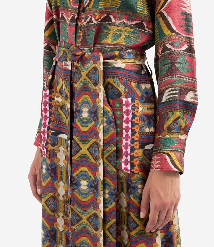 Pierre Louis Mascia ALOE Shirt Dress Silk Multicolor ALOESAB12179SE513339101