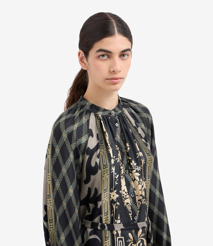 Pierre Louis Mascia ALOE Shirt Dress Silk Multicolor ALOESAB11524SE516371101