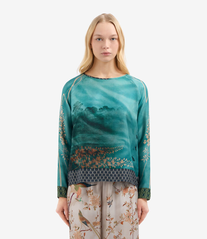 Pierre Louis Mascia ALOE Longsleeve Shirt Silk Multicolor ALOESCML10061SE514708101