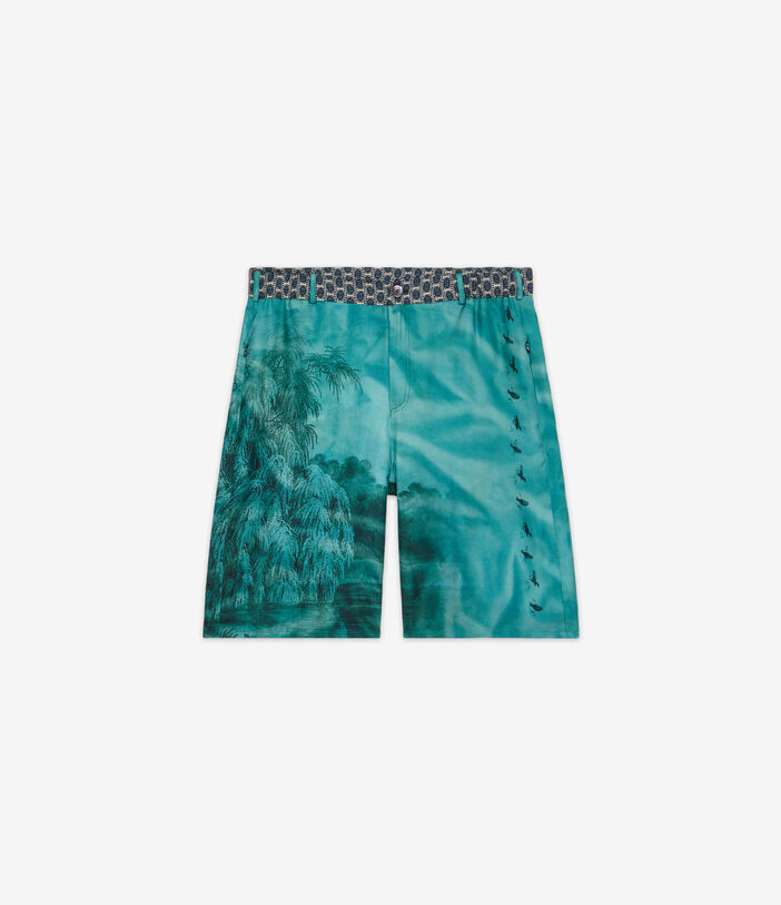 Pierre Louis Mascia ALOE Shorts Silk AQUAMARINE ALOESPN12527SE515541101