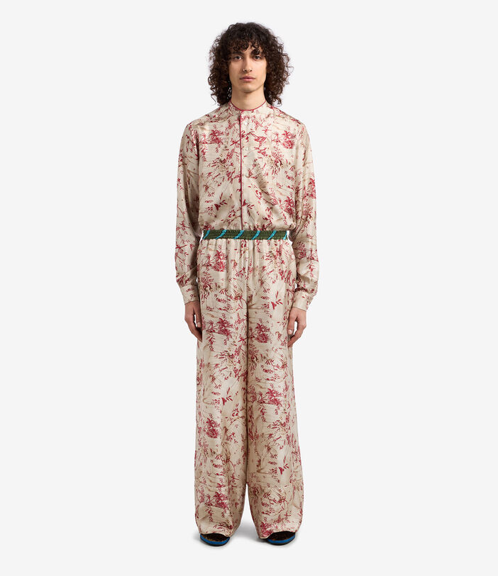 Pierre Louis Mascia CIALDA Palazzo Trousers Silk Multicolor CIALDASPT10766SE511963101